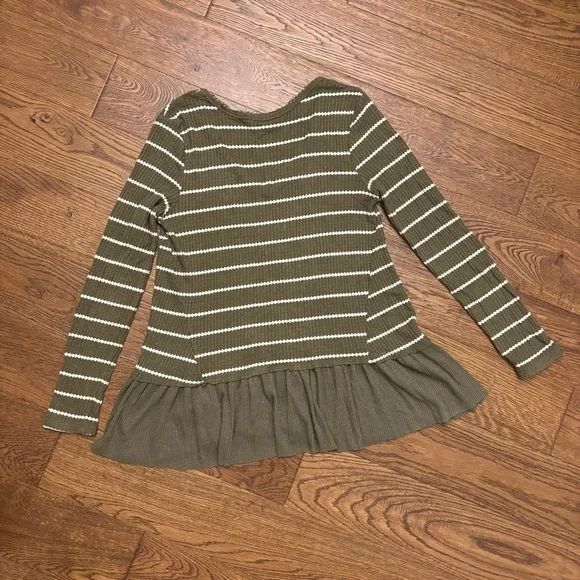 Anthropologie EritAli Striped Tallie Peplum top - Picture 9 of 10